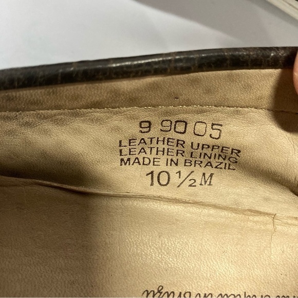 Marc Joseph brown basket weave embossed leather loafers size 10.5 - Picture 9 of 9